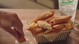 Arbys Commercial 2022  USA • Hushpuppy Breaded Fish Strips And Fries [upl. by Comras]