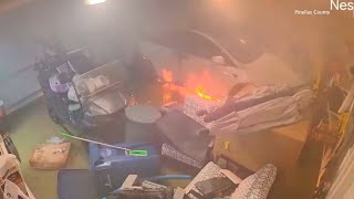 Electric Vehicle Battery Explodes After Being Exposed To Salt Water From Hurricane Helene [upl. by Erbe]