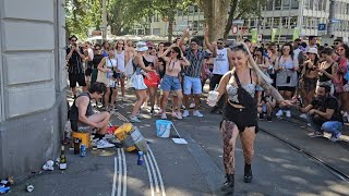 Street music performance in Festival zurich Street Parade 2024 [upl. by Jabez]