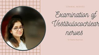 How do you test for vestibulocochlear nerve Hearing tests [upl. by Opportuna906]