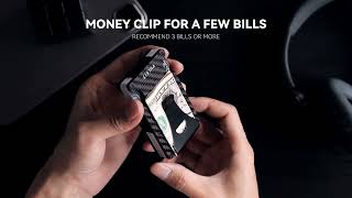 VCL100 Carbon Fiber Money Clip Cardholder [upl. by Adnarem184]