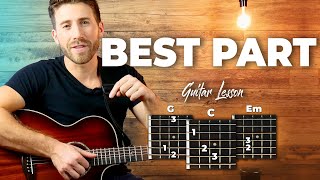 Best Part Guitar Tutorial  Daniel Caesar Easy Chords Guitar Lesson [upl. by Concoff]