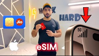 How To Setup eSIM on iPhone  iPhone 16 iPhone 13 iPhone 12 amp iPhone 11  Jio or Airtel [upl. by Azilef395]