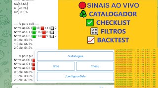 Update VIP  catalogador  sinais ao vivo  backtest de estrategias  filtros [upl. by Nosemaj]