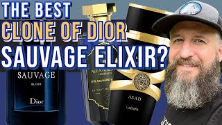 THE BEST Clone Fragrance of Dior SAUVAGE ELIXIR  Lattafa ASAD Vs Alexandria Ete Sauvage Elixir [upl. by Hooke]