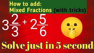 mixed Fraction addition mixed fraction class 4mixed fractionmixedfractions mixedfraction [upl. by Yatnuhs]