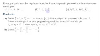 Exercícios da Aula 5 de sucessões  Progressões geométricas  Exercício 51 [upl. by Navac]