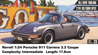 Revell 124 Porsche 911 Carrera 32 Coupe Kit Review [upl. by James]