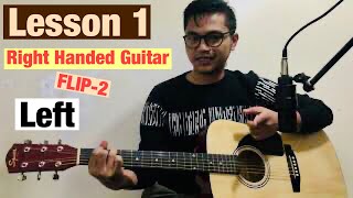 Guitar Lessons for lefties Right handed Guitar Flip to Left  Lesson 1 [upl. by Sopher]