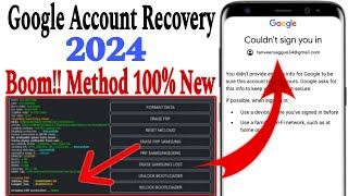 Google Account Recovery 2024  Boom New Method Reveal 100 Real  Gmail Account Recovery [upl. by Ocsirf427]