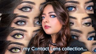 How I Change My Eye Colour 😌🧿👁️  Contact Lenses HaulReview [upl. by Carolin438]