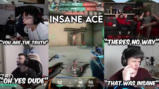 Valorant Streamers amp Pros React to NRG Mada Insane ACE Against Sentinels [upl. by Llenrup611]