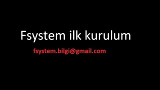 Fsystem ilk Kurulum ideal data programı için [upl. by Misa427]