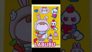 Decorate Sticker Book With Labubu labubu diy satisfying stickerbook sticker [upl. by Dougall]