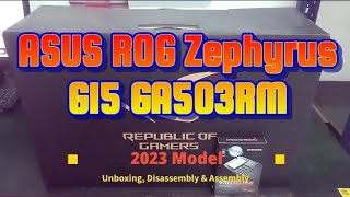 ASUS ROG Zephyrus G15 GA503RM  Unboxing Disassembly and Upgrade Options [upl. by Khalil62]