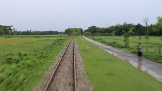 infront of a Train Bangladesh railway  Fastest Train cab Ride [upl. by Nigen]