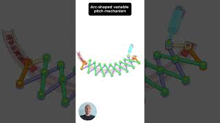 Arc shaped variable pitch mechanism mechanical mechanism 3ddesign engineer [upl. by Oirogerg]