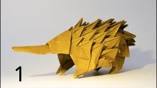 Origami Echidna by Steven Casey  Part 1 [upl. by Ennaharas667]