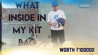 What inside in my cricket kit bag Worth ₹5000  •my cricket journey • cricket [upl. by Ultann951]