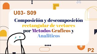 U03S09 Composición y descomposición rectangular de vectores por Metodos Graficos y Analiticos P2 [upl. by Aihsrop]