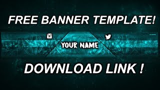 Youtube BANNER Template NO TEXT For FREE Link in Description [upl. by Kcirderfla]