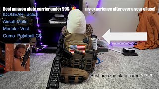 Best Amazon Plate Carrier  Tactical Vest Under 99 [upl. by Ivek20]