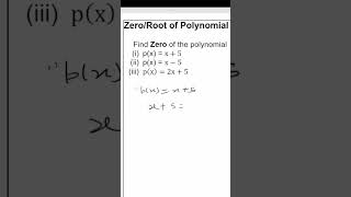 Zero or Root of Polynomial Part 2  POLYNOMIAL  CLASS 9 exam basicmath education mathematics [upl. by Nosydam]