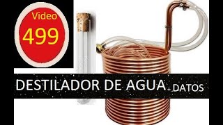 DESTILADOR CASERO Y TODOS LOS DATOS SOBRE EL AGUA DESTILADA [upl. by Aneehsyt]