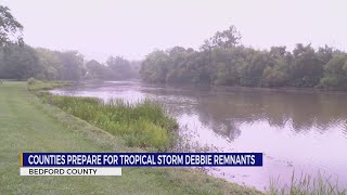 Counties prepare for tropical storm Debbie remnants [upl. by Deming]