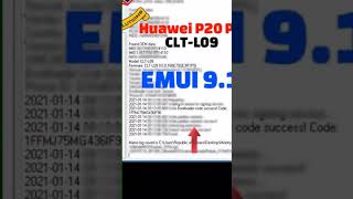 Huawei P20 Pro Bootloader Unlock Code Proofs 1 CLTL29L09L04AL00 [upl. by Michelsen]