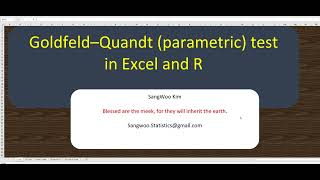510 GQ test in Excel and R [upl. by Allevon]