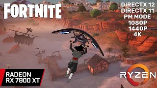 Fortnite Chapter 5 Season 4  RX 7800 XT  Ryzen 5 5600X  1080p  1440p  4K  DX11  DX12 [upl. by Elleynad797]