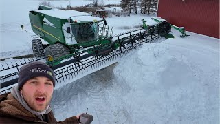 Plowing Snow with a Combine [upl. by Kimmi76]