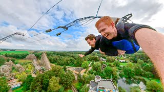 Sky Diver  Walibi Holland  Onride  4K  Wide Angle [upl. by Glenine644]