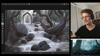 Dont go painting Waterfalls  Digital Painting Stream [upl. by Anoel]