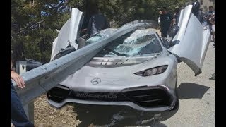 AMG Project One crash  Mercedes crash compilation 2018 HD [upl. by Alyel768]