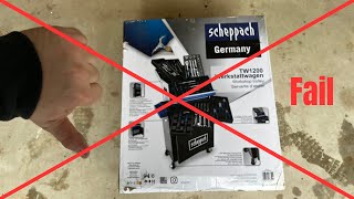 Scheppach TW1200 Werkstattwagen I unboxing und FAIL [upl. by Troth]