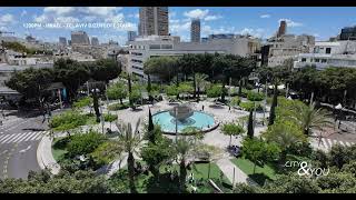 Dizengoff Square 1200PM  Israel Tel Aviv  Real Visuals amp Sounds  Meditation Healing Focus Study [upl. by Ecal]