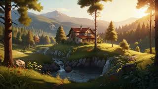 Lofi Valley with a Cabin Music for Home Study Music for Your Study Time at Home TV [upl. by Anelet]