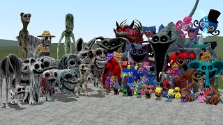 NEW ALL ZONOMALY MONSTERS VS ALL POPPY PLAYTIME CHAPTER 31 CHARACTERS In Garrys Mod [upl. by Erehc]