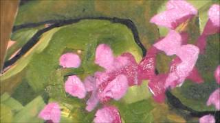 Patty Baker Painting Demonstration quotAbstract Pink Blossom Treequot [upl. by Haorbed522]