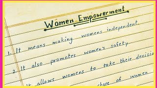 5 lines on Women Empowerment  essay on Women Empowerment in english  NTREducation [upl. by Ninos]