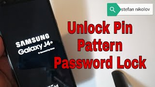 How to Hard reset Samsung J4 plus SMJ415FN Unlock patternpinpassword lock [upl. by Annoj]