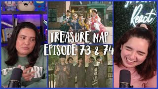 HOW DOES THE ROOSTER SOUND 🤔😂 Reacting to TREASURE MAP EP73 🐘 amp EP74 🦒 🧑‍🌾  Ams amp Ev React [upl. by Llenroc]