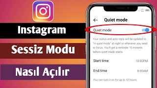 Instagramda Sessiz Mod Nedir  Instagram Sessiz Modu Nasıl Açılır 2024 [upl. by Pubilis]