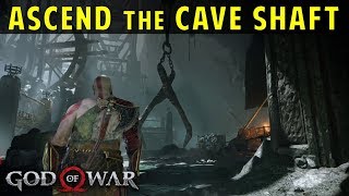 How to Free the Chain amp Find a way to Ascend the Cave Shaft  Inside the Mountain  God of War PS4 [upl. by Enaoj683]