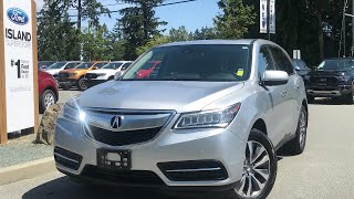 2015 Acura MDX SHAWD W Navigation Moonroof amp Leather Review  Island Ford [upl. by Miller]