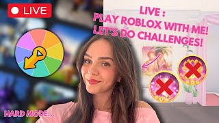 LIVE Playing ROBLOX with SUBSCRIBERS GIVE ME YOUR HARDEST CHALLENGES [upl. by Lippold]