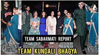 Adrija Roy  Paras Kalnawat and Baseer Ali with Team Sabarmati Report on Kundali Bhagya Set [upl. by Kcirtap]