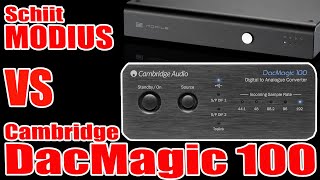 Sound BattleDAC Schiit Modius vs Cambridge Audio DacMagic 100 wPolk Audio R200 amp Arcam SA10 [upl. by Haas]